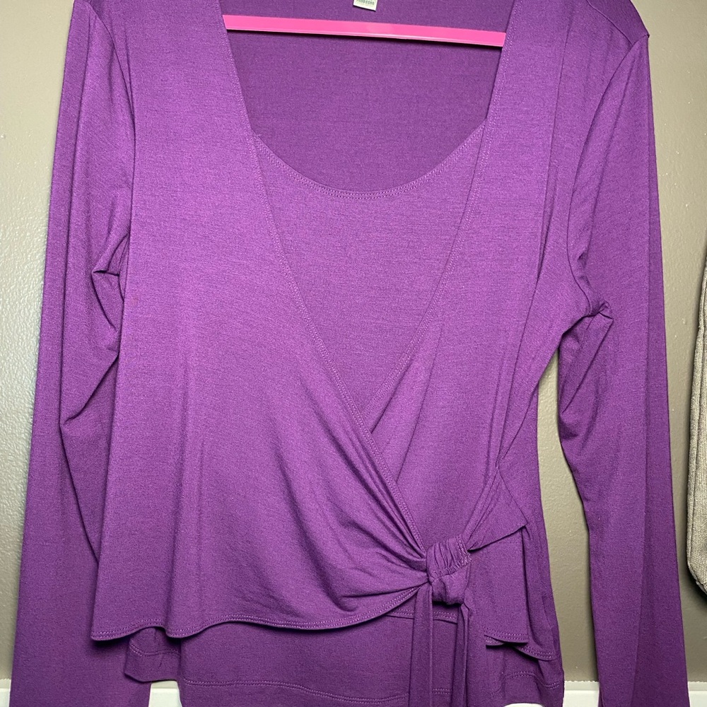Coldwater Creek Purple Women's Wrap Top